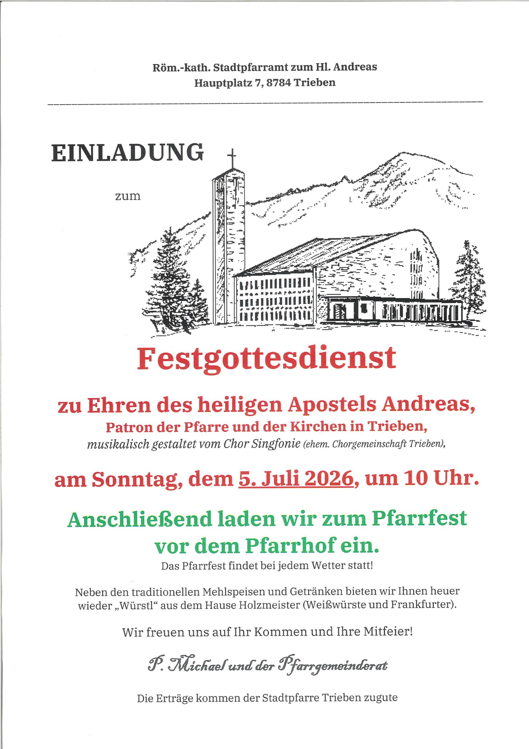 Festgottesdienst mit Pfarrfest