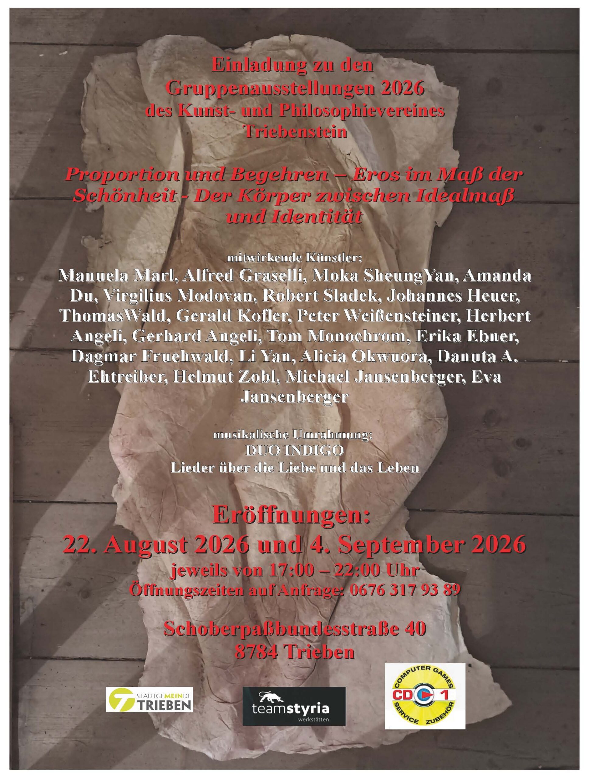Gruppenausstellung 2026 des Kunst- und Philosophievereines Triebenstein